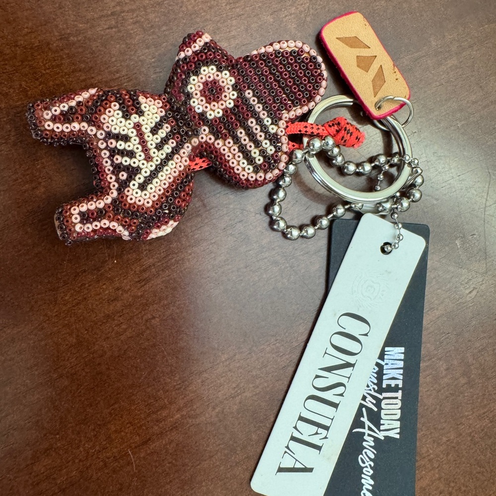 Consuela Donkey Keychain - Brown and Tan